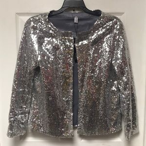 Silver Sequin Blazer